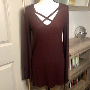 Free People Sweater in Maroon/Burgundy NEW